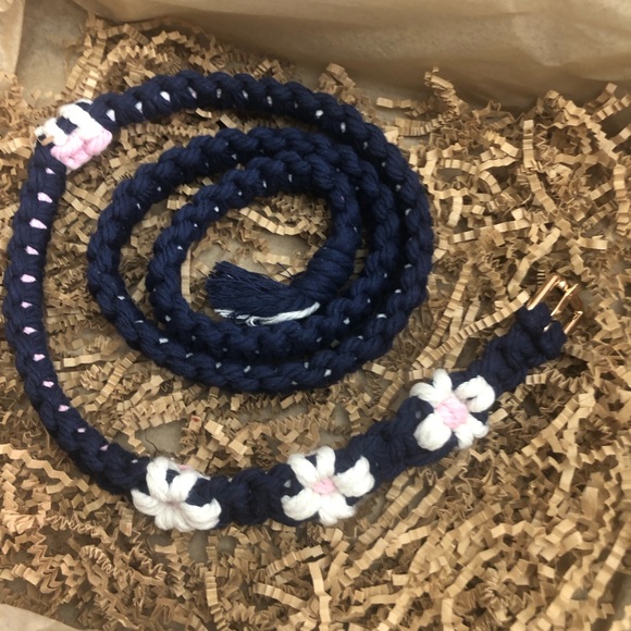 Macrame bag pink flowers - Picture 5 of 5